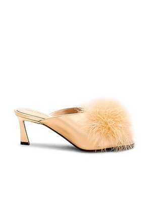 Saint Laurent Blanco 60 Mule in Soft Nude - Cream. Size 37.5 (also in 37, 39).