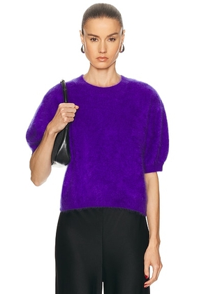 Lisa Yang Juniper Sweater in Violet Brushed - Purple. Size 0 (also in 1, 2).