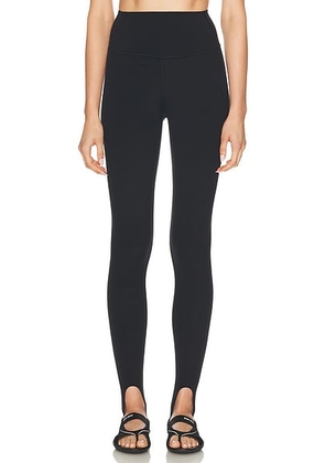 Splits59 River High Waist Airweight Stirrup Legging in Black - Black. Size XS (also in L, M, S).