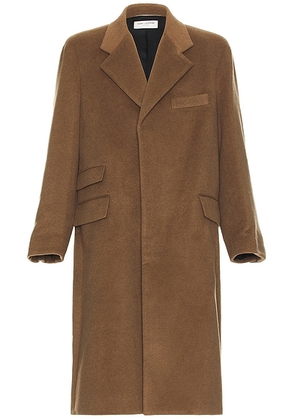 Saint Laurent Manteau Coat in Beige - Brown. Size T1/M (also in T2/L).