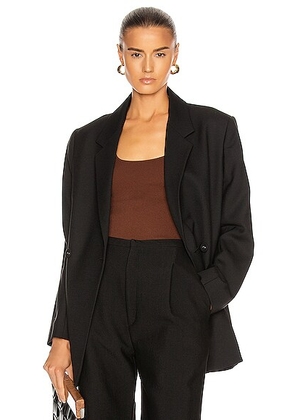 Toteme Double Breasted Blazer in Black - Black. Size 38 (also in ).