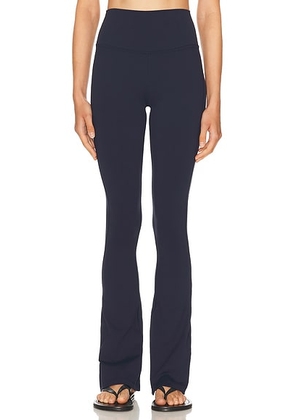Splits59 Raquel High Waist Supplex Flare 30'' Legging in Indigo - Navy. Size L (also in M, S, XL, XS).