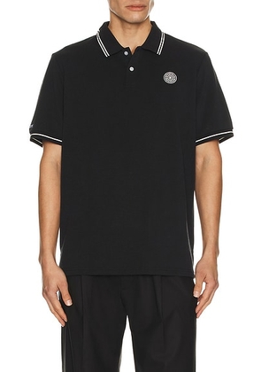 Malbon Golf Fairway Applique Pique Polo in Black - Black. Size S (also in ).