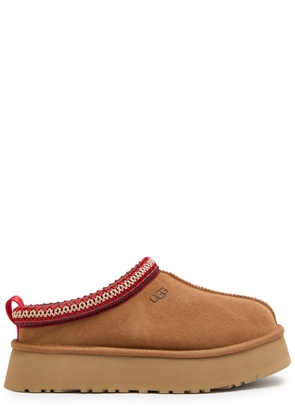 Ugg Tazz Suede Platform Mules - Tan - 7