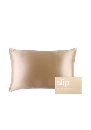 Slip Queen/Standard Pure Silk Pillowcase in Caramel - Neutral. Size all.