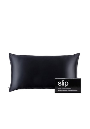 Slip King Pure Silk Pillowcase in Black - Black. Size all.