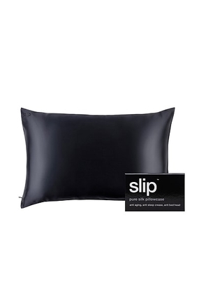 Slip Queen/Standard Pure Silk Pillowcase in Black - Black. Size all.