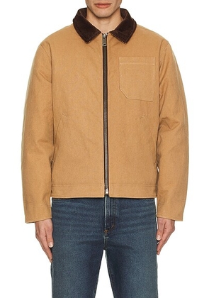 Schott Union Canvas Down Filled Jacket in Khaki - Brown. Size S (also in ).