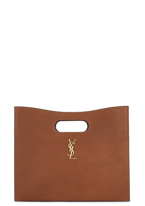 Saint Laurent New Le Carre Bag in Brick & Dark Ebene - Brown. Size all.