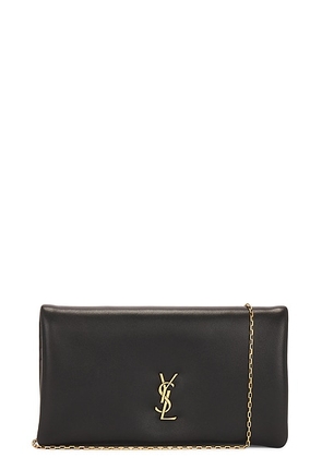 Saint Laurent Large Bi-fold Wallet On Chain in Nero - Black. Size all.