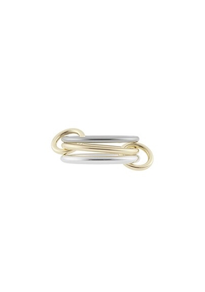 Spinelli Kilcollin Fauna Ring in 18K Black & Yellow Gold & Sterling Silver - Metallic Gold. Size 5 (also in 6).