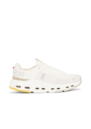 On Cloudnova Form 2 Sneaker in Ivory & Desert - White. Size 10 (also in 5, 5.5, 6, 6.5, 7, 7.5, 8, 8.5, 9, 9.5).