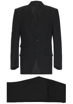 TOM FORD Atticus Plain Weave Suit in Black - Black. Size 48 (also in ).