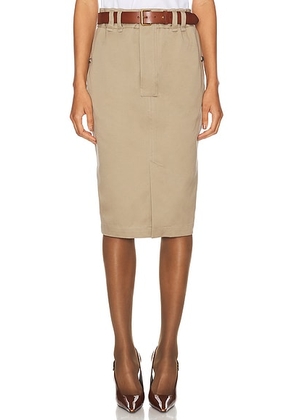 Saint Laurent Pencil Skirt in Magestic - Olive. Size 40 (also in ).
