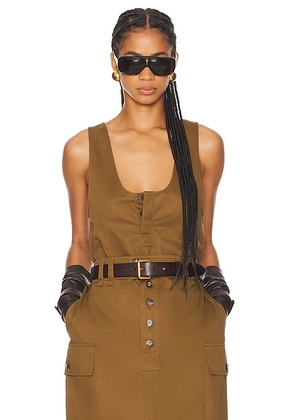 Saint Laurent Tank Top in Kaki - Army. Size 38 (also in 36, 42).