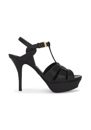 Saint Laurent Tribute Platform Sandal in Noir - Black. Size 39.5 (also in 40, 41).