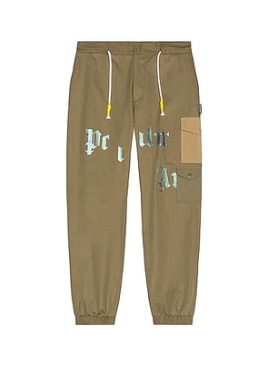 Palm Angels Military Cargo Pant in Military Beige - Olive. Size 48 (also in ).