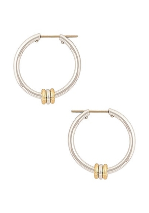 Spinelli Kilcollin Argo SG Earrings in Sterling Silver & 18K Yellow Gold - Metallic Gold. Size all.