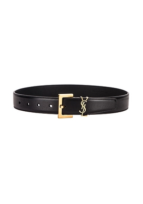 Saint Laurent Monogramme Belt in Nero - Black. Size 65 (also in 70, 75, 80, 85).