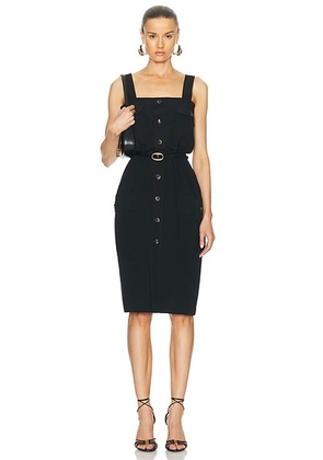 Saint Laurent Sleeveless Mini Dress in Noir - Black. Size 36 (also in 38, 40).