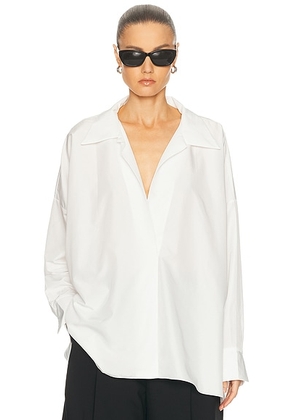 Norma Kamali Super Oversized Closed Top in Snow White - White. Size L (also in M, S, XS).