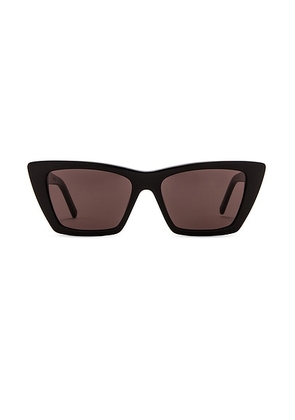 Saint Laurent SL 276 Mica Sunglasses in Shiny Black - Black. Size all.
