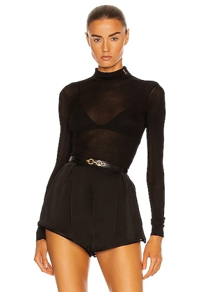 Saint Laurent Cassandra Logo Top in Black - Black. Size XL (also in ).