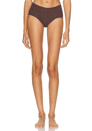 Negative Underwear Whipped Boy Short in Espresso - Brown. Size L (also in M, S, XL/1X, XS).