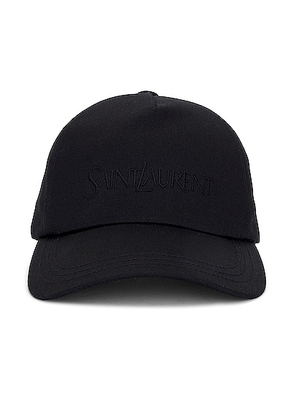 Saint Laurent Cap in Black - Black. Size 59 (also in ).