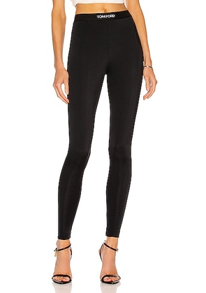 TOM FORD Logo Waist Legging in Black - Black. Size M (also in ).