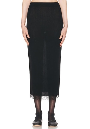 The Row Indira Skirt in Black - Black. Size L (also in XL, XS).