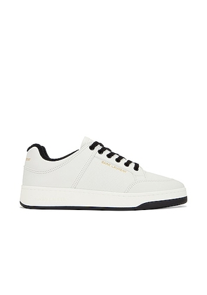 Saint Laurent SL61 Low Top Sneaker Cuir Meridiano Micro Perf in White - White. Size 41 (also in ).