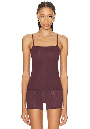Negative Underwear Whipped Cami in Garnet - Wine. Size L (also in M, S, XL/1X, XS).