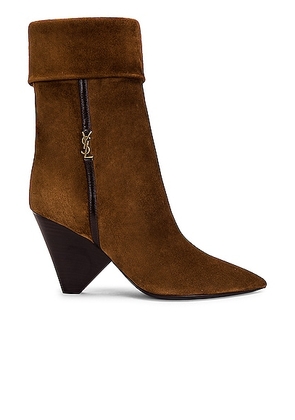 Saint Laurent Niki Booties in Dark Land - Brown. Size 35.5 (also in ).