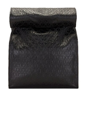 Saint Laurent Monogram Embossed Pouch in Black - Black. Size all.