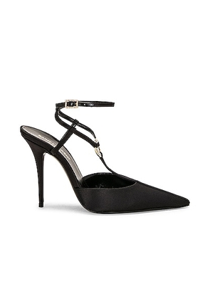 Saint Laurent Gillian Ankle Strap Pump in Nero - Black. Size 36.5 (also in 39.5).