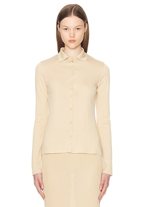 The Row Ikara Top in Champagne - Cream. Size L (also in ).