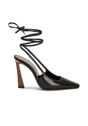 Saint Laurent Tom Lace Up Pump in Nero - Black. Size 39 (also in 36, 40).
