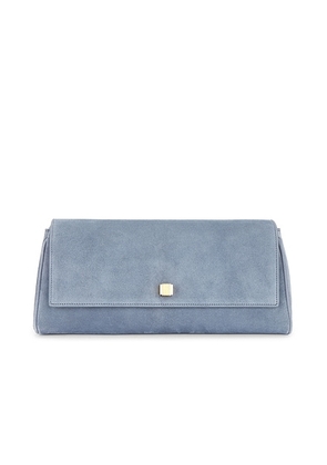 KHAITE Audrey Clutch in Lead - Blue. Size all.