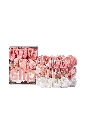 Slip Large Scrunchies Set Of 3 in Petal - Pink. Size all.