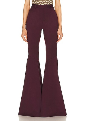 Saint Laurent Flare Trouser in Bordeaux - Wine. Size 36 (also in ).