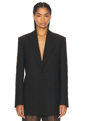 The Row Vermont Jacket in Dark Brown Melange - Chocolate. Size 0 (also in ).