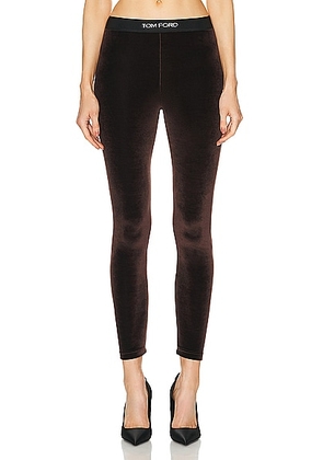 TOM FORD Signature Legging in Chocolate Brown - Chocolate. Size S (also in M).