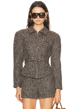 Mimchik Dev Jacket in Brown Melange - Brown. Size 0 (also in 2, 4, 6).