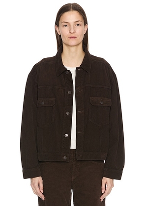 The Row Ness Jacket in Dark Coffee - Chocolate. Size XL (also in ).