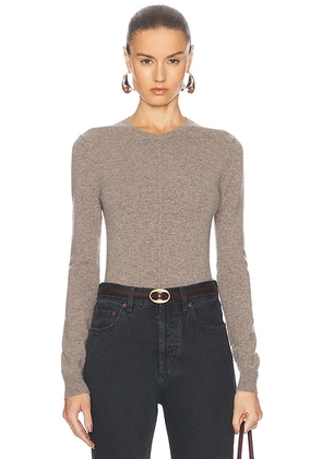 Saint Laurent Crewneck Sweater in Taupe - Grey. Size L (also in S, XS).