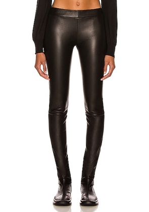 The Row Moto Legging in Black - Black. Size XL (also in ).
