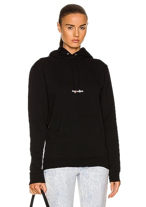 Saint Laurent Logo Sweatshirt in Noir & Blanc - Black. Size M (also in S, XS).