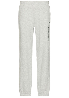 Sporty & Rich H&W Crest Sweatpant in Heather Grey - Light Grey. Size XL/1X (also in ).