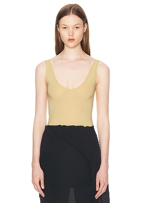 The Row Mandie Bodysuit in Wheat - Cream. Size L (also in ).